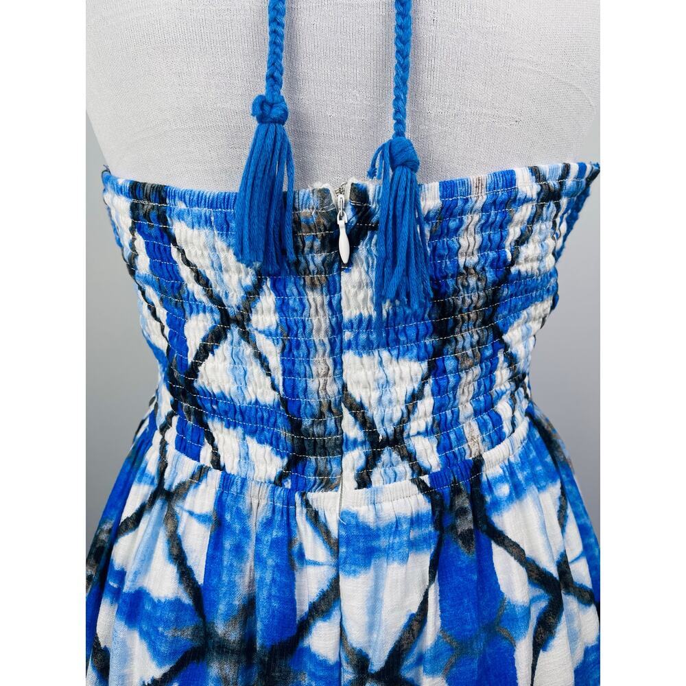 NWOT AQUA Blue Crochet Top Tie-Dye Midi Dress Size M​ - Picture 8 of 9